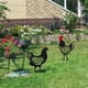 thumbnail image 5 of Pollo Granja Arte Silueta Estaca Metal Gallo Ornamento Modelo Imitación Animal Ornamento Miniatura Decoración Jardín Gallina Decoración Suelo Insertar Patio Arte Yuarrent TO005668-01, 5 of 7