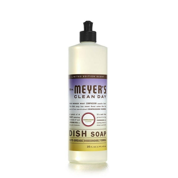 Mrs. Meyer's Clean Day Compassion Flower Scent Dish Soap 16 oz