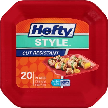 hefty plates square resistant cut foam count