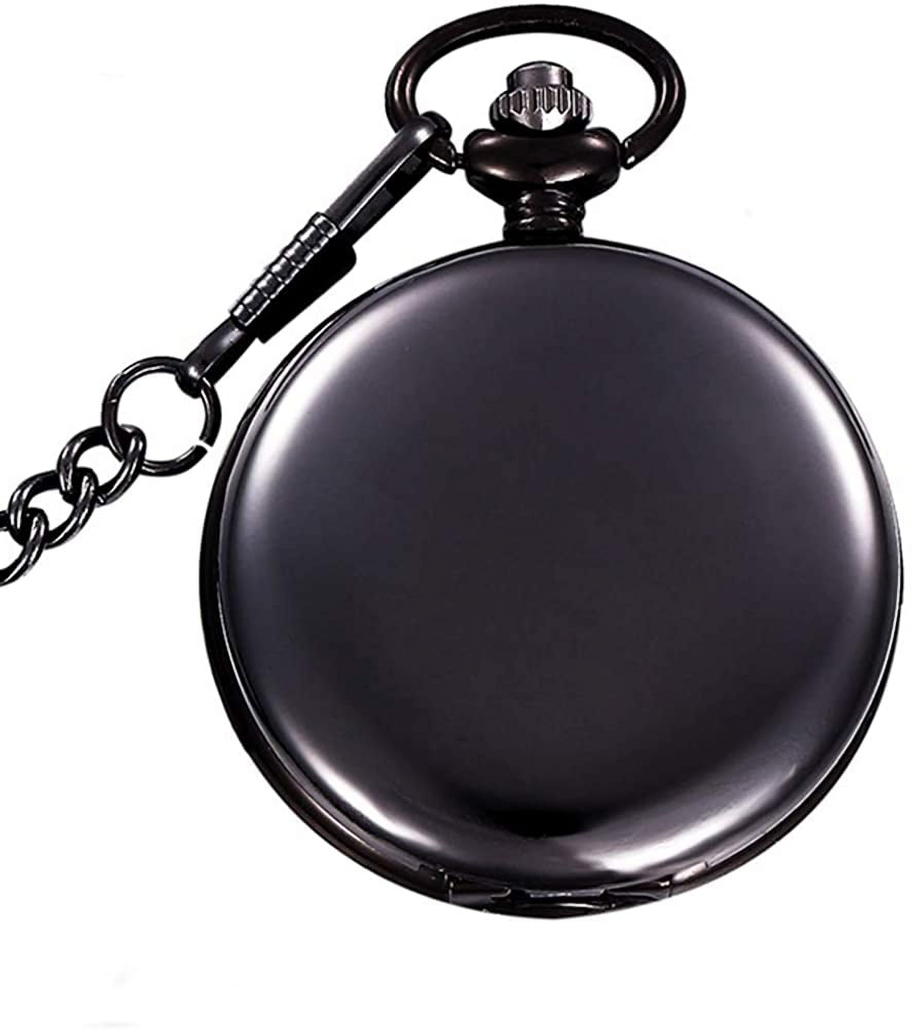 Vintage Pocket Watch for Men Roman Numerals Scale Quartz