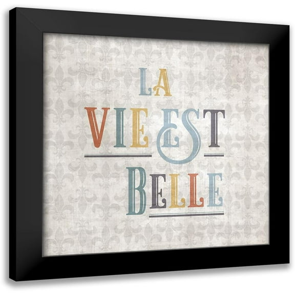 CAD Designs 12x12 Black Modern Framed Museum Art Print Titled - La Vie