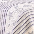 thumbnail image 3 of Seaside Shells Nautical Coastal Full and Queen Cotton Lightweight Machine Washable Reversible Quilt, 3 of 4
