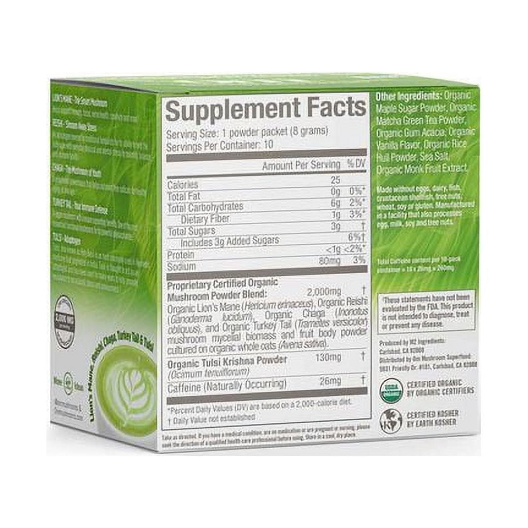 OM Mushroom Superfood Mushroom Matcha Latte Blend, Drink Mix, Organic-6 x 8.47 oz