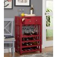 thumbnail image 2 of Simple Living  Pinot Wood 20-bottle Bar Cabinet Red, 2 of 4
