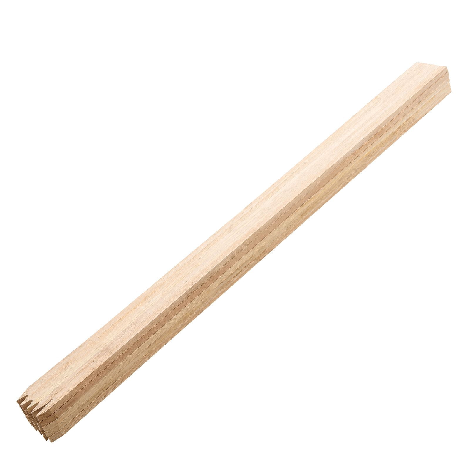 Wooden Garden Stakes 20-Pack, Natural Fir Wood, Pointed Bottom, Multiple Sizes, for Plant Support Fence Marking