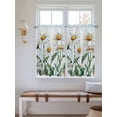 thumbnail image 6 of Kitchen Curtains 54 Inches length, Spring Floral Window Treatment Curtain Drapes, Watercolor Summer Botanical White Daisy Decorative Window Curtains for Bedroom Cafe, 52"x54", 2 Panels, 6 of 7