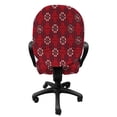 thumbnail image 3 of Abstract Office Chair Slipcover, Modernistic Repetitive Ornaments with Tribal Influences Classic Art, Protective Stretch Decorative Fabric Cover, Standard Size, Ruby Teal, by Ambesonne, 3 of 5