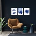 thumbnail image 4 of 3 Pieces 12x16 inch Modern Abstract Canvas Wall Print Set, Blue and White Wall Art Decor with Minimalist Line Art Prints for Living Room, 4 of 7