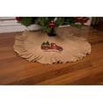 thumbnail image 5 of 36" Tan Tree Skirt with Ruffled Edge and Vintage Red Truck Delivering Christmas Trees, 5 of 5