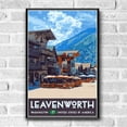 thumbnail image 2 of Leavenworth Washington Vintage Travel Poster / Postcard WPA Style Retro Washington, 2 of 4