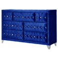 thumbnail image 5 of Acme Furniture 7 Drawers Velvet Dresser with Button Tufted, Blue, 5 of 5