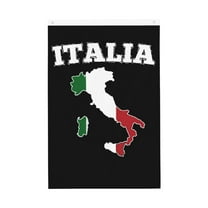 Double Sided House Flag Italy Map Flag Garden Flag For Outside Room House Yard Indoor (2x3ft)