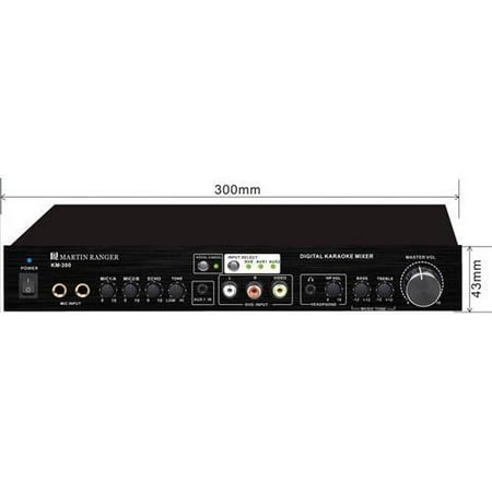 Karaoke Digital Mixer with 1 Wired Microphone - KM-300