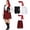 Black Dress With Vest and Headba, variant on PMU Halloween Party Decoration Costume Accessory Polyester Apron