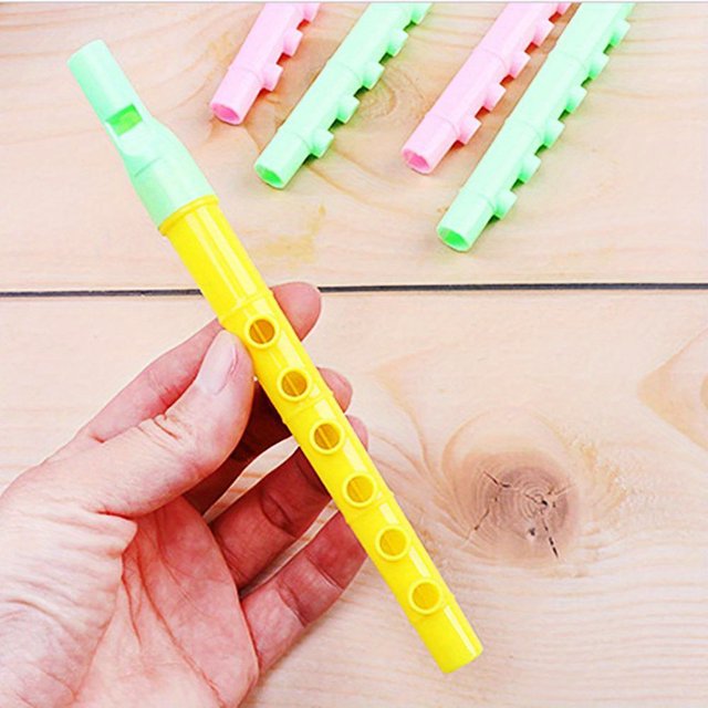 20pcs Mini Party Favor Colorful Flute Musical Instrument Toys Birthday Gift Souvenir Carnival Prizes (Random)