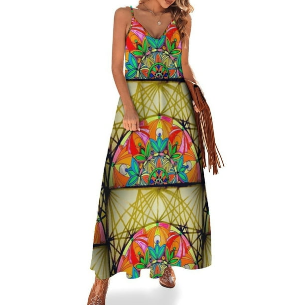 Vestido sin mangas de semicírculo brillante, mono de verano para mujer, vestidos para mujer 2024, vestido largo para mujer