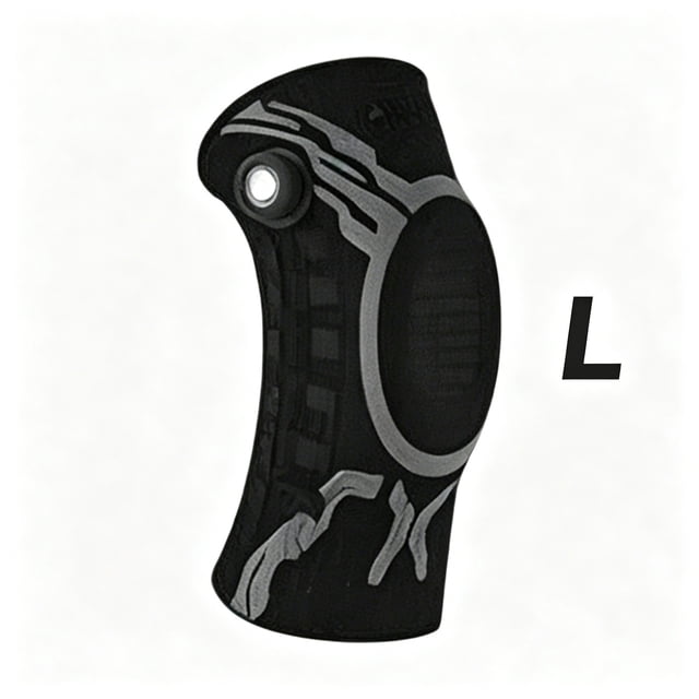 JWCJ Left Leg Black Knee Brace with Precision Dial System, Adjustable Knob Support for Running and Basketball, Unisex Performance Knee Stabilizer, L