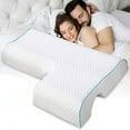 thumbnail image 2 of Memory Foam Cuddle Pillow, Shoulder Pillow for Side Sleepers, Arm Pillow with Arm Hole for Sleeping, Side Sleeper Pillow for Arm Pressure Relief with Breathable Pillowcase, 27.2x19.3", 2 of 9