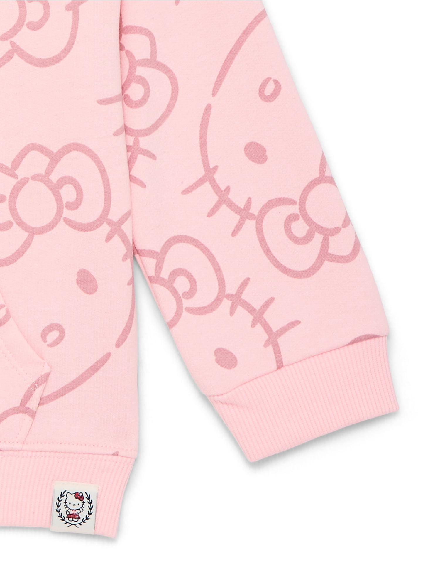 Wonder Nation Hello Kitty Girls Printed Graphic Hooded Sweatshirt, Sizes 4-18
