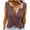 Brown, variant on Aofany Tank Tops For Women Casual Plus Size Summer Sleeveless Solid Color Loose V Neck Vest Comfy T Shirts Top