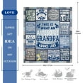 thumbnail image 6 of Best Grandpa Gifts, Gifts for Grandpa from Grandson Granddaughter, Birthday Gifts for Grandpa from Grandkids, Great Grandpa Gifts Idea for Fathers Day Christmas, Grandpa Blanket 50"X60", 6 of 6