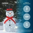 thumbnail image 3 of NOMA Snowman Christmas Display PreLit LED Outdoor Holiday Lawn Decoration, 3 of 8