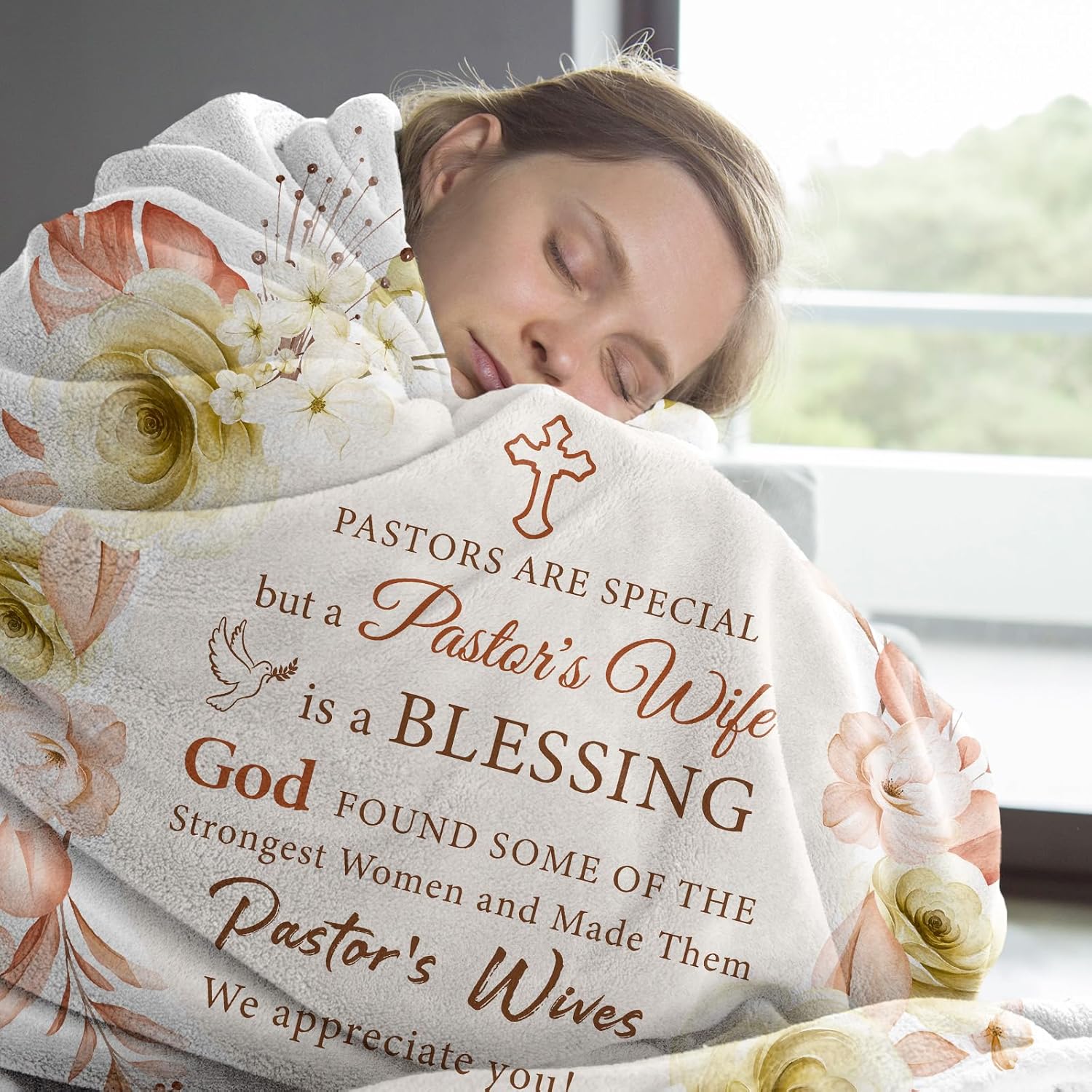 Pastor Wife Appreciation Gifts for Women Blanket 60" x 50" - Gifts for Pastors Wife - First Lady Appreciation Gifts