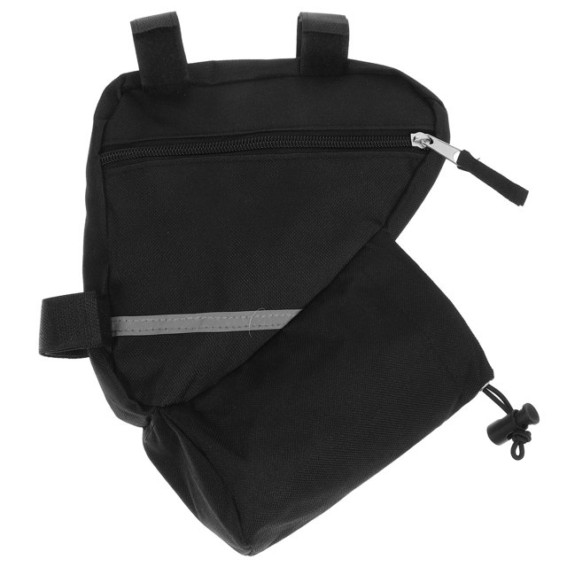 EeaseCA Cycling Storage Bag Triangle Frame Strap-On Pouch MTB Bag with Kettle Holder (Black)