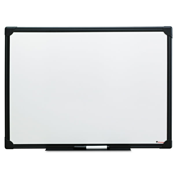 Universal Dry Erase Board, Melamine, 24 x 18, Black Frame UNV43630