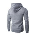 thumbnail image 2 of Fangasis Men Hoodies Drawstring Sweatshirt Zip Up Sweatshirts Men's Casual Pullover Regular Fit Winter Hooded Tops Grey XL, 2 of 5