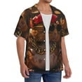 thumbnail image 2 of Sikiie Hip-Hop Guinea Pig. Men's Wrinkle Free Untucked Cuban Shirt Business Casual Button Down Shirts Short Sleeve ShirtMedium, 2 of 5