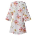 thumbnail image 4 of CNKOO Robes d'Été à Fleurs Grande Taille pour Femmes Robe Boho Décontractée 1X-4X, 4 of 5