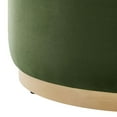 thumbnail image 4 of Ottoman Accent Chair, Green, Velvet, French Living Lounge Cafe Lobby Hospitality Restaurant, Modern Contemporary Boutique HB36598, 4 of 7