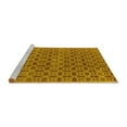 thumbnail image 2 of Ahgly Company Machine Washable Indoor Square Oriental Yellow Industrial Area Rugs, 6' Square, 2 of 4