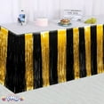 thumbnail image 6 of PMU Metallic Fringe Table Skirt (Gold and Black) 9 ft x 29 inches Pkg/12, 6 of 6