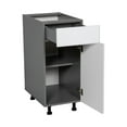 thumbnail image 3 of 21" Base Cabinet Single Door Single Drawer with White Gloss door, 3 of 5