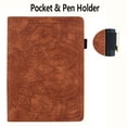 thumbnail image 4 of Allytechgroup for iPad (A16) 11th Gen 11" 2025/ iPad 10th Generation Case 2022 10.9", Premium Embossed PU Leather Folio Stand Card Slots Wallet Case with Pen Holder Case for iPad 10/ iPad 11, Brown, 4 of 5