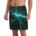 thumbnail image 2 of Fotbe Green Lightning Flash Trajes de Baño Estampados para Hombre, Shorts de Verano de Secado Rápido, Ropa de Playa, Bañadores-3X-Large, 2 of 6