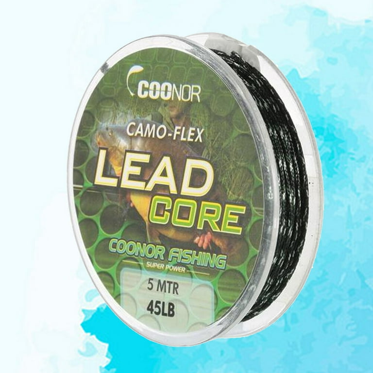 ATriss Lead Core Fishing Line Spools Strong Braid Trolling Line 45 Pounds 5  Meters (Green)