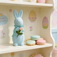thumbnail image 2 of Easter Bunny Flocked Bunny Figurines Colorful Flocked Rabbit Statues Tabletop For Home Living Room Farmhouse Desktop Ornament Easter Decorations, 2 of 7