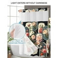 thumbnail image 4 of No Hook Cloth Fabric Shower Curtain with Snap in Liner, Vintage Floral Waterproof Shower Curtains Set with See Through Top Window, Abstract Art Garden Flowers Bath Curtains Shower 72"x78", 4 of 6