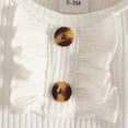 thumbnail image 4 of enyan Baby Girl Clothes Newborn Long Sleeve Sweatshirt Top+Hem Pant+Headband 3Pcs Infant Girls Outfits Set White，9-12 Months, 4 of 7