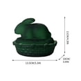 thumbnail image 3 of Easter Glass Candy Dish with Lid Covered Candy Bowl Glass Bunny Jar Candy Servers for Easter Holiday Office Home Kitchen Table Desk (Green), 3 of 6