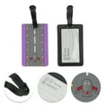 thumbnail image 3 of Unique Bargains 1 Pc Aircraft Route Pattern Luggage Tag for Travelling Purple, 3 of 5