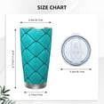 thumbnail image 4 of Fotbe Diamond Shaped Pattern 20 oz Tumbler Stainless Steel Vacuum Insulated Coffee Ice Cup Double Wall Travel Flask Leak-proof Coffee Cup-Straw Three-piece Set, 4 of 8
