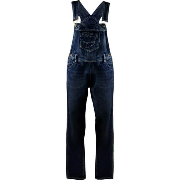Women's Vintage Straight-Leg Overalls- XX Large, Indigo