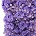 thumbnail image 3 of 10 metros satén rosa perla cinta collar de perlas guirnalda de perlas cordón de perlas con flores para pasteles o costura, ramos, sastres Púrpura Macarena Cadena de cuentas de flores, 3 of 7
