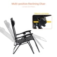 thumbnail image 6 of ACEGOSES 2PCS Patio Zero-gravity Folding Chair Poolside Recliner with Side Tray Support 330 lbs Waterproof Outdoor Single Chair,Dull black, 6 of 6