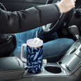 thumbnail image 4 of Yayeee 40oz Stainless Steel Tumbler with Straw and Handle Double-Wall Insulated Travel Water Bottle, Watercolor Shark Pattern, 4 of 8