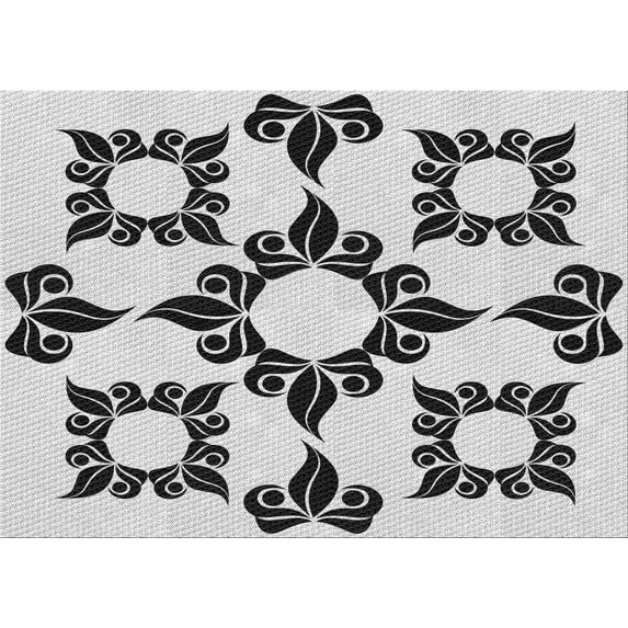 Ahgly Company Indoor Rectangle Patterned Carbon Gray Area Rugs, 4' x 6'